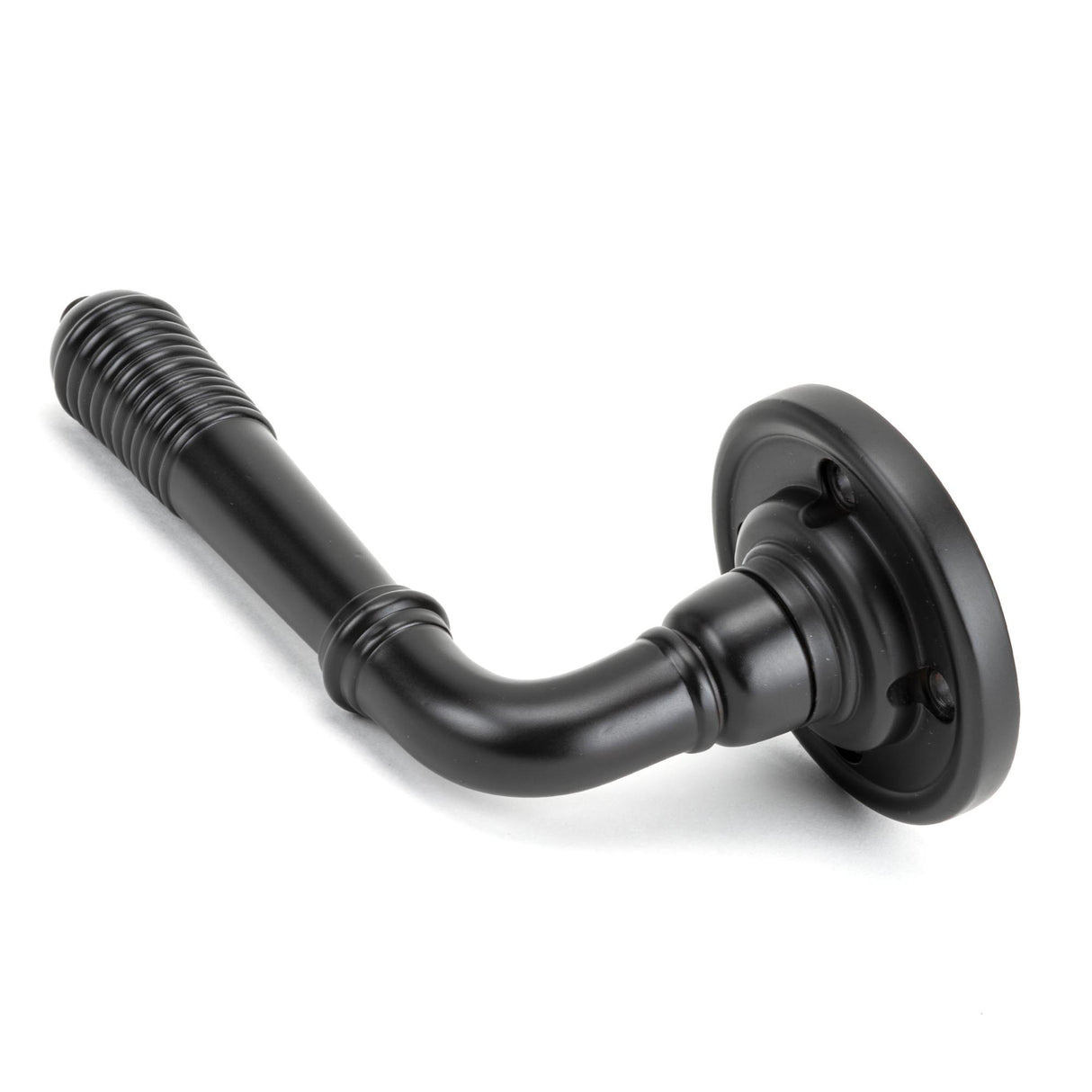 From The Anvil - Aged Bronze Reeded Lever on Rose Set - Unsprung | Sku. 50089 | Trade Door Handles.