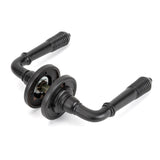 From The Anvil - Aged Bronze Reeded Lever on Rose Set - Unsprung | Sku. 50089 | Trade Door Handles.