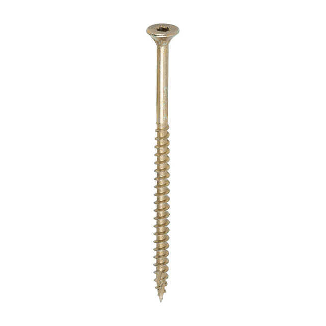 This is an image of Timco - C2 Clamp-Fix Screws - TX - Double Countersunk with Ribs - Twin-Cut - Yellow 5.0 x 90mm - (100 PCS Box) 50090C2C