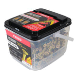 This is an image of Timco - Velocity Premium Multi-Use Screws - PZ - Double Countersunk - Yellow 5.0 x 90mm - (325 PCS Tub) 50090VYTUB