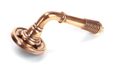 From The Anvil - Polished Bronze Reeded Lever on Rose Set - Unsprung | Sku. 50090 | Trade Door Handles.