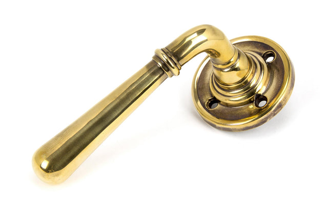 From The Anvil - Aged Brass Newbury Lever on Rose Set - Unsprung | Sku. 50091 | Trade Door Handles.