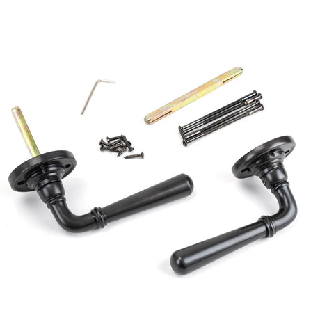 From The Anvil - Aged Bronze Newbury Lever on Rose Set - Unsprung | Sku. 50094 | Trade Door Handles.