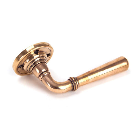 From The Anvil - Polished Bronze Newbury Lever on Rose Set - Unsprung | Sku. 50095 | Trade Door Handles.