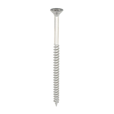 This is an image of Timco - Classic Multi-Purpose Screws - PZ - Double Countersunk - Stainless Steel 5.0 x 100mm - (4 PCS TIMpac) 50100CHSSP
