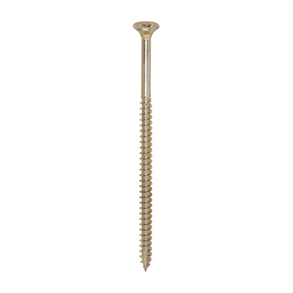 This is an image of Timco - Classic Multi-Purpose Screws - PZ - Double Countersunk - Yellow 5.0 x 100mm - (100 PCS Box) 50100CLAF