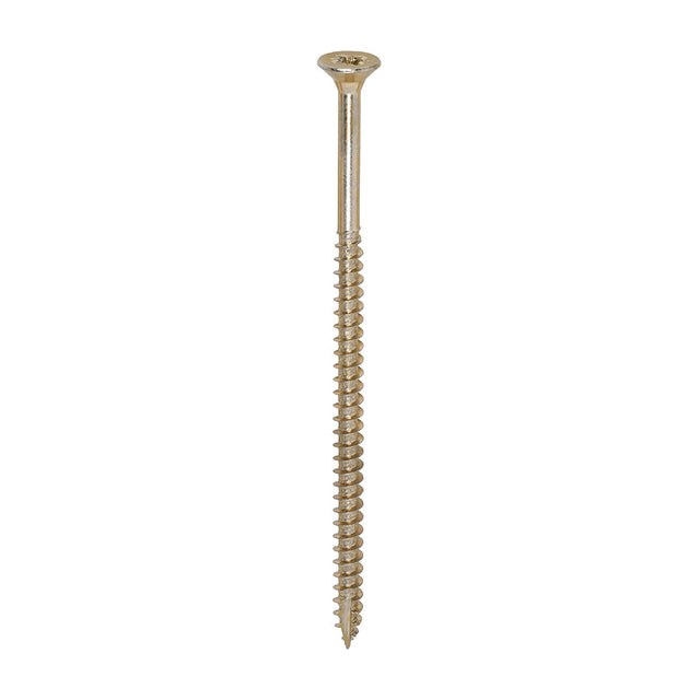 This is an image of Timco - Classic Multi-Purpose Screws - PZ - Double Countersunk - Yellow 5.0 x 100mm - (100 PCS Box) 50100CLAF