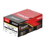 This is an image of Timco - Velocity Premium Multi-Use Screws - PZ - Double Countersunk - Yellow 5.0 x 100mm - (100 PCS Box) 50100VY