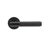 From The Anvil - Aged Bronze Brompton Lever on Rose Set (Beehive) - Unsprung | Sku. 50101 | Trade Door Handles.