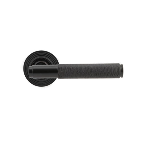 From The Anvil - Aged Bronze Brompton Lever on Rose Set (Beehive) - Unsprung | Sku. 50101 | Trade Door Handles.
