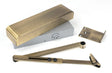 From The Anvil - Aged Brass Size 2-5 Door Closer & Cover | Sku. 50107 | Trade Door Handles.