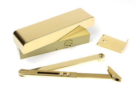 From The Anvil - Polished Brass Size 2-5 Door Closer & Cover | Sku. 50108 | Trade Door Handles.