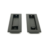 From The Anvil - Aged Bronze 175mm Art Deco Rectangular Pull - Privacy Set | Sku. 50120 | Trade Door Handles.