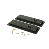 From The Anvil - Aged Bronze 175mm Art Deco Rectangular Pull - Privacy Set | Sku. 50120 | Trade Door Handles.