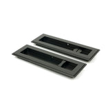 From The Anvil - Aged Bronze 175mm Art Deco Rectangular Pull - Privacy Set | Sku. 50120 | Trade Door Handles.