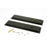 From The Anvil - Aged Bronze 250mm Art Deco Rectangular Pull - Privacy Set | Sku. 50121 | Trade Door Handles.