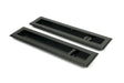 From The Anvil - Aged Bronze 250mm Art Deco Rectangular Pull - Privacy Set | Sku. 50121 | Trade Door Handles.