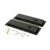 From The Anvil - Aged Bronze 175mm Plain Rectangular Pull - Privacy Set | Sku. 50122 | Trade Door Handles.
