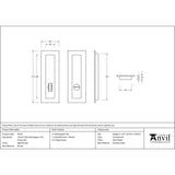 From The Anvil - Aged Bronze 175mm Plain Rectangular Pull - Privacy Set | Sku. 50122 | Trade Door Handles.