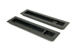 From The Anvil - Aged Bronze 250mm Plain Rectangular Pull - Privacy Set | Sku. 50123 | Trade Door Handles.