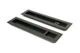 From The Anvil - Aged Bronze 250mm Plain Rectangular Pull - Privacy Set | Sku. 50123 | Trade Door Handles.