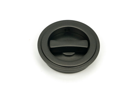 From The Anvil - Aged Bronze 60mm Art Deco Round Pull - Privacy Set | Sku. 50128 | Trade Door Handles.