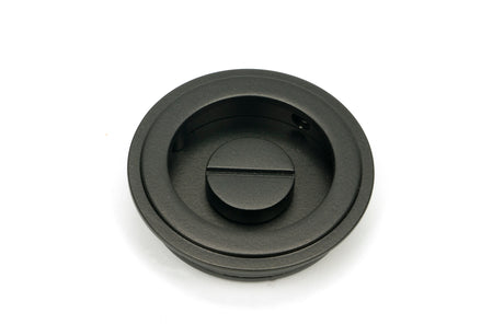 From The Anvil - Aged Bronze 60mm Art Deco Round Pull - Privacy Set | Sku. 50128 | Trade Door Handles.