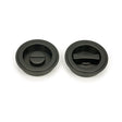 From The Anvil - Aged Bronze 60mm Art Deco Round Pull - Privacy Set | Sku. 50128 | Trade Door Handles.