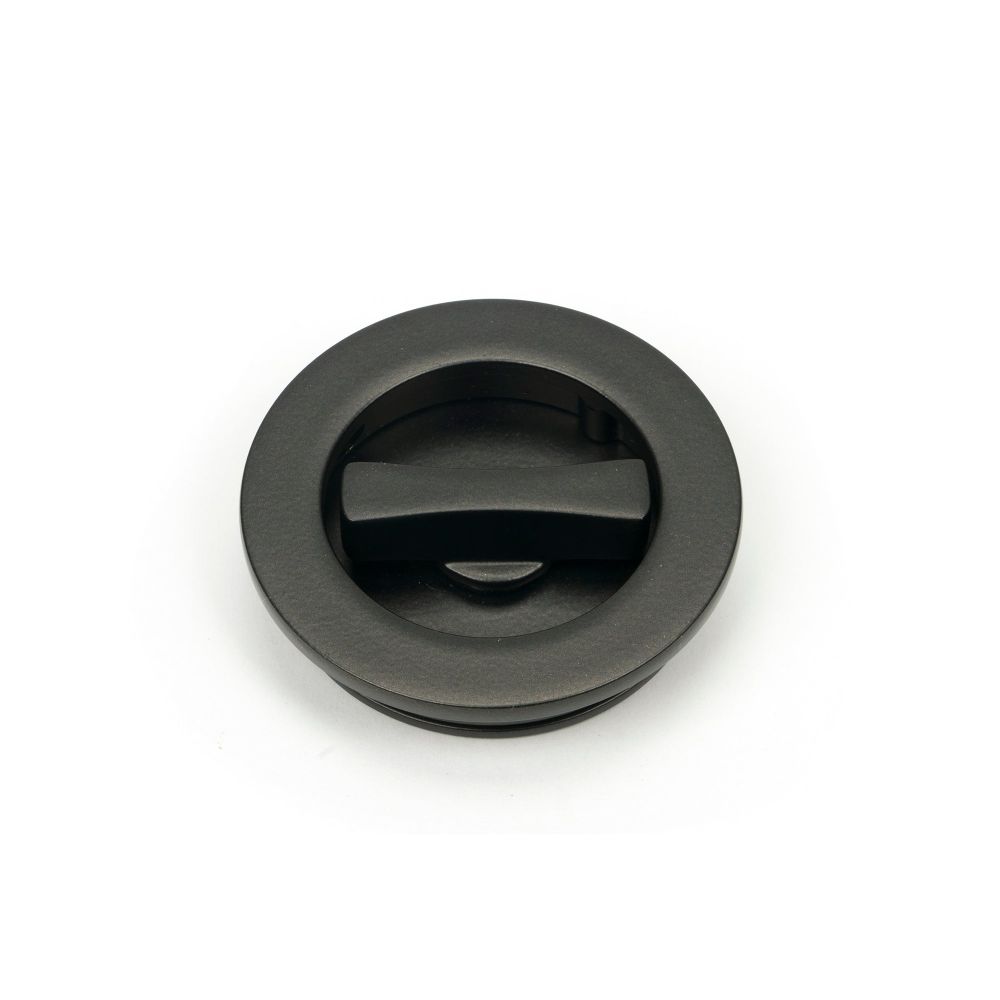 From The Anvil - Aged Bronze 60mm Plain Round Pull - Privacy Set | Sku. 50130 | Trade Door Handles.