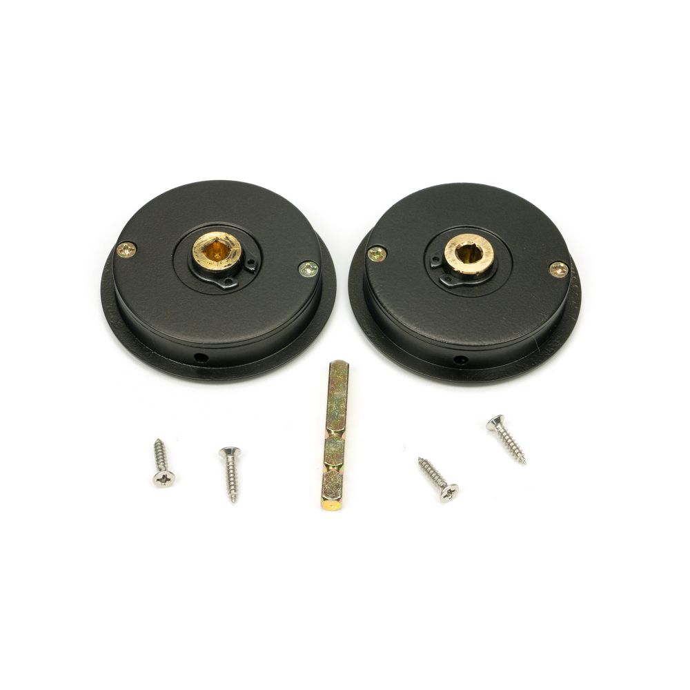 From The Anvil - Aged Bronze 60mm Plain Round Pull - Privacy Set | Sku. 50130 | Trade Door Handles.