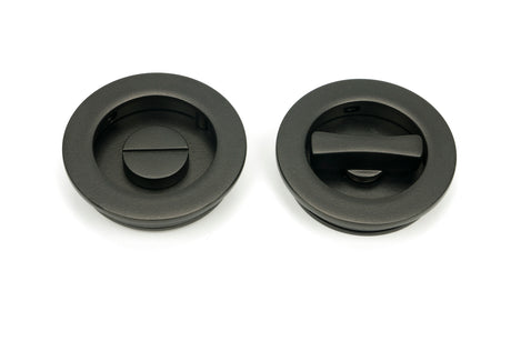 From The Anvil - Aged Bronze 60mm Plain Round Pull - Privacy Set | Sku. 50130 | Trade Door Handles.