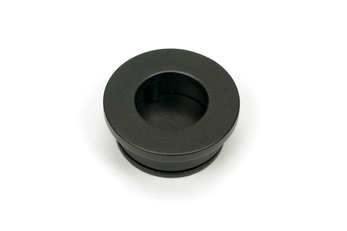 From The Anvil - Aged Bronze 34mm Round Finger Edge Pull | Sku. 50133 | Trade Door Handles.