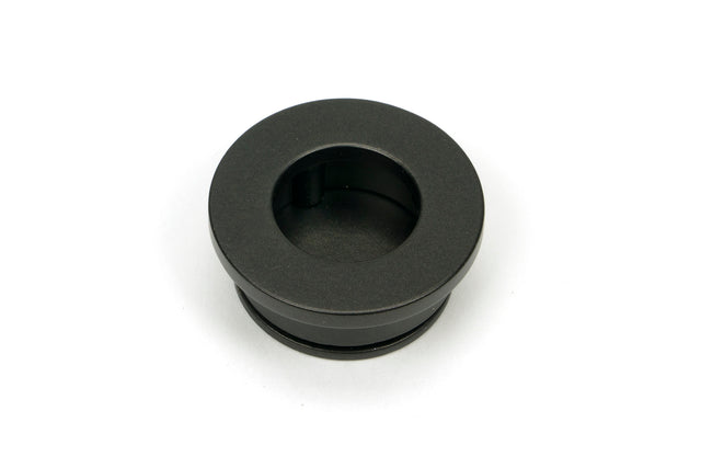 From The Anvil - Aged Bronze 34mm Round Finger Edge Pull | Sku. 50133 | Trade Door Handles.