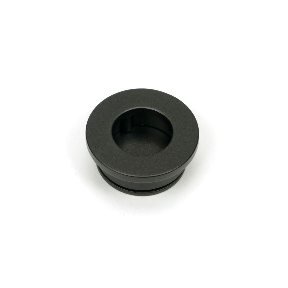 From The Anvil - Aged Bronze 34mm Round Finger Edge Pull | Sku. 50133 | Trade Door Handles.