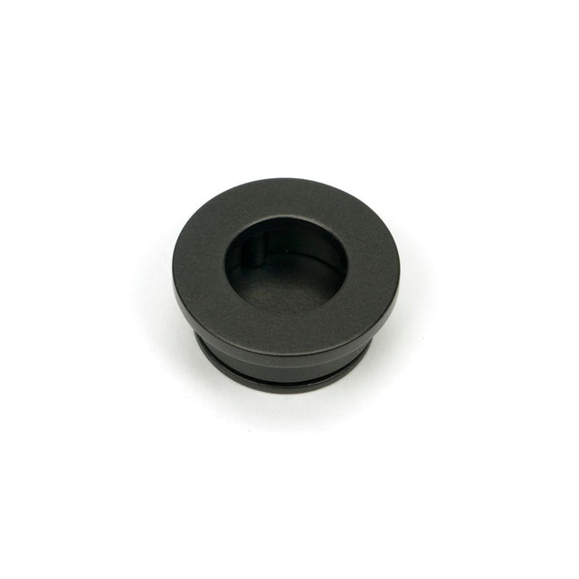 From The Anvil - Aged Bronze 34mm Round Finger Edge Pull | Sku. 50133 | Trade Door Handles.