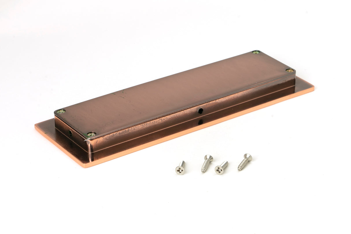 From The Anvil - Polished Bronze 175mm Plain Rectangular Pull | Sku. 50136 | Trade Door Handles.