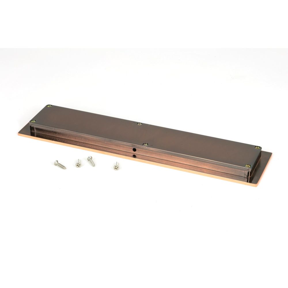 From The Anvil - Polished Bronze 250mm Plain Rectangular Pull | Sku. 50137 | Trade Door Handles.