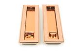 From The Anvil - Polished Bronze 250mm Art Deco Rectangular Pull -Privacy Set | Sku. 50139 | Trade Door Handles.
