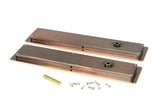 From The Anvil - Polished Bronze 250mm Art Deco Rectangular Pull -Privacy Set | Sku. 50139 | Trade Door Handles.
