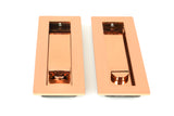 From The Anvil - Polished Bronze 175mm Plain Rectangular Pull - Privacy Set | Sku. 50140 | Trade Door Handles.