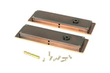 From The Anvil - Polished Bronze 175mm Plain Rectangular Pull - Privacy Set | Sku. 50140 | Trade Door Handles.