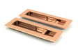 From The Anvil - Polished Bronze 175mm Plain Rectangular Pull - Privacy Set | Sku. 50140 | Trade Door Handles.