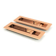 From The Anvil - Polished Bronze 175mm Plain Rectangular Pull - Privacy Set | Sku. 50140 | Trade Door Handles.