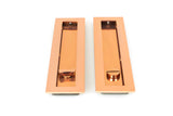 From The Anvil - Polished Bronze 250mm Plain Rectangular Pull - Privacy Set | Sku. 50141 | Trade Door Handles.