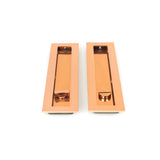 From The Anvil - Polished Bronze 250mm Plain Rectangular Pull - Privacy Set | Sku. 50141 | Trade Door Handles.