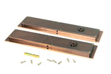 From The Anvil - Polished Bronze 250mm Plain Rectangular Pull - Privacy Set | Sku. 50141 | Trade Door Handles.