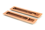 From The Anvil - Polished Bronze 250mm Plain Rectangular Pull - Privacy Set | Sku. 50141 | Trade Door Handles.