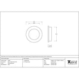 From The Anvil - Polished Bronze 60mm Plain Round Pull | Sku. 50144 | Trade Door Handles.