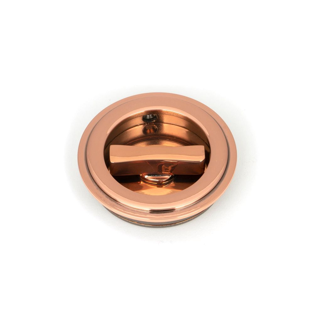 From The Anvil - Polished Bronze 60mm Art Deco Round Pull - Privacy Set | Sku. 50146 | Trade Door Handles.