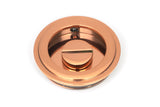 From The Anvil - Polished Bronze 60mm Art Deco Round Pull - Privacy Set | Sku. 50146 | Trade Door Handles.